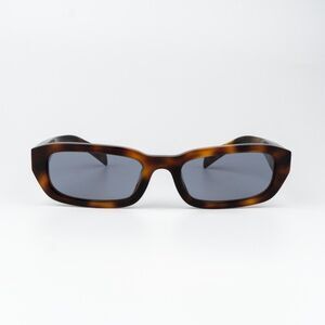 Prada Men Sunglasses Havana Grey Rectangle PRB06S 15W03N NEW AUTHENTIC